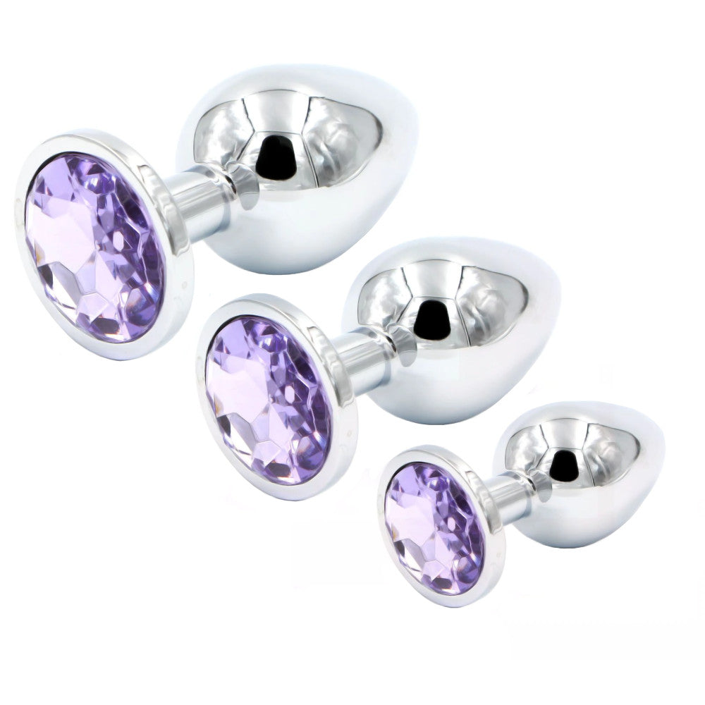 Silver Butt Plug Set (3 Piece)