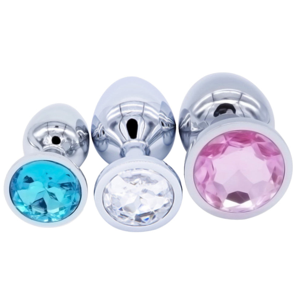 Rhinestone Butt Plug Set (3 Piece)