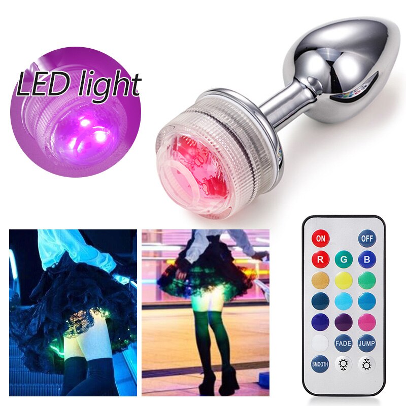 Metal Led Light Up Butt Plug