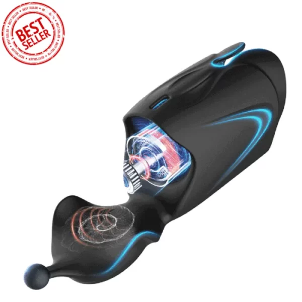 Hellofuntoys 2-Motor Penis Glans Training 10-Vibration Masturbation Cup