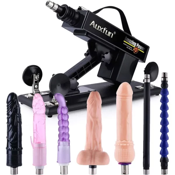 Auxfun Automatic Sex Machine With 8 Attachments – For 3XLR Connector