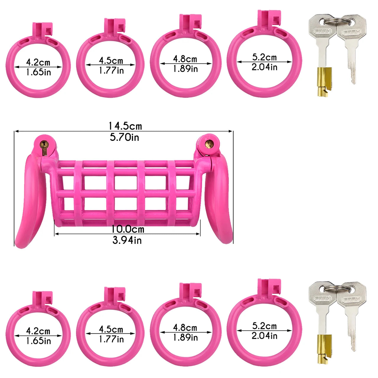 Plastic Twin Chastity Cage Plastic Twin Chastity Cage