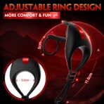Jodiyece Vibrating Male Masturbator With 2 Penis Ring Adult Sex Toy Vibrators Cock Sleeve with 7 Vibrations